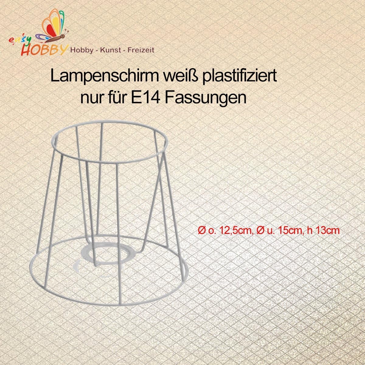 Decorazioni Per Interni Struttura Per Paralume Smits Altezza 13 Cm Diametro 15 Cm O O 12 5 Cm In Plastica Bianca Casa E Cucina Visonic In