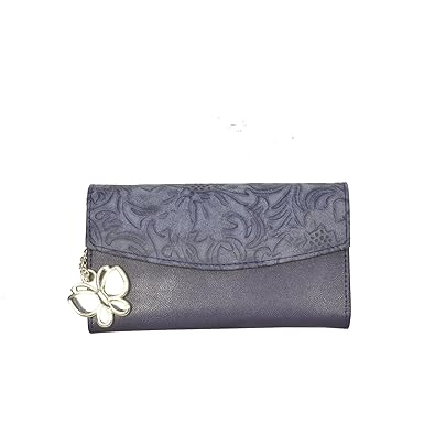 (Butterflies Women Wallet (Navy Blue) (BNS 2433NBL)