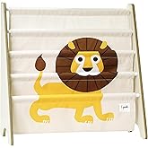 3 Sprouts Kids Book Rack - Space-Saving Bookshelf for Children's Room - Toddler Bookcase Organizer, Book Shelf Ages 3+, Lion