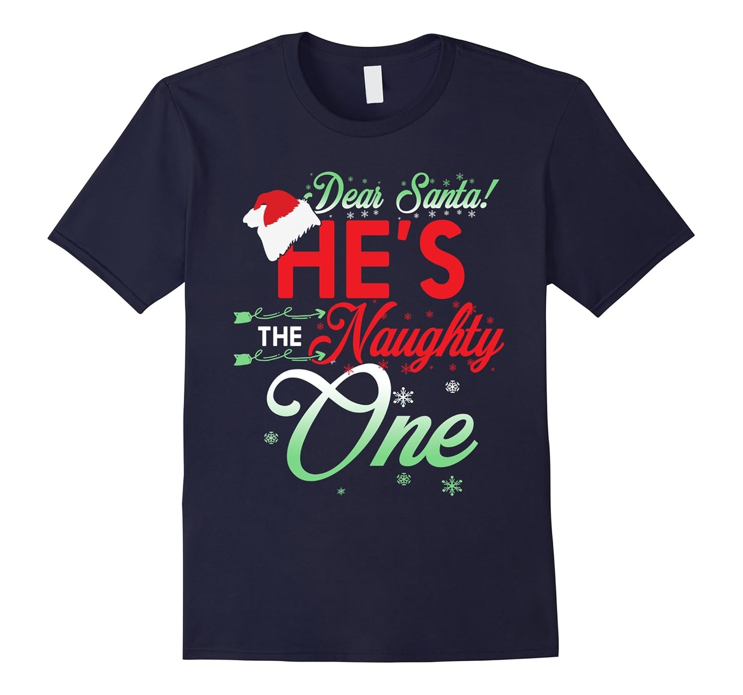 Matching christmas shirts for couple He's Naughty One gifts-ANZ