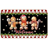 TREWAVE Christmas Doormat Gingerbread Man