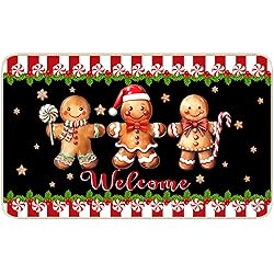 TREWAVE Christmas Doormat Gingerbread Man