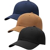 FURTALK Mens Structured Baseball Cap Adjustable Washed Cotton Golf Dad Hat Plain Classic Hats for Men