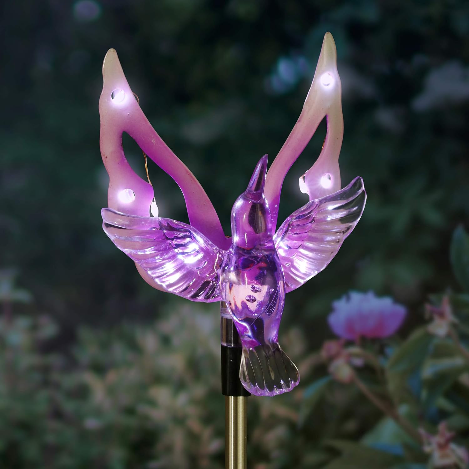 Best Hummingbird Solar Glass Garden Stakes