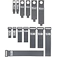 Heavy-Duty and Super-Stretch Wrap-It Storage Straps - Assorted 14-Pack (Graphite Gray) - Hook and Loop Storage Straps, Extension Cord Organizer, Hose Storage, RV Cable Straps