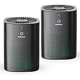 2 Pack CHIVALZ Air Purifiers for Bedroom with True HEPA Filter for Smoke, Dust, Pollen, Pet Dander, Small Air Purifiers for H