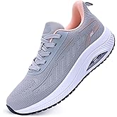 AOV Wide Walking Shoes Women Arch Support Plantar Fasciitis Tennis Sneakers Orthotic Tennis Shoes for Workout Gym Black Size 8