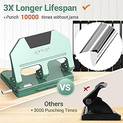 AFMAT 3 Hole Punch Heavy Duty, 40-Sheet 3 Hole