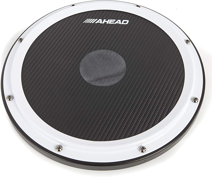 Ahead SHoop Marching Practice Pad with Snare Sound Black Carbon Fiber