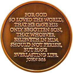 John 3:16 Coin, for God so Loved The World Bible