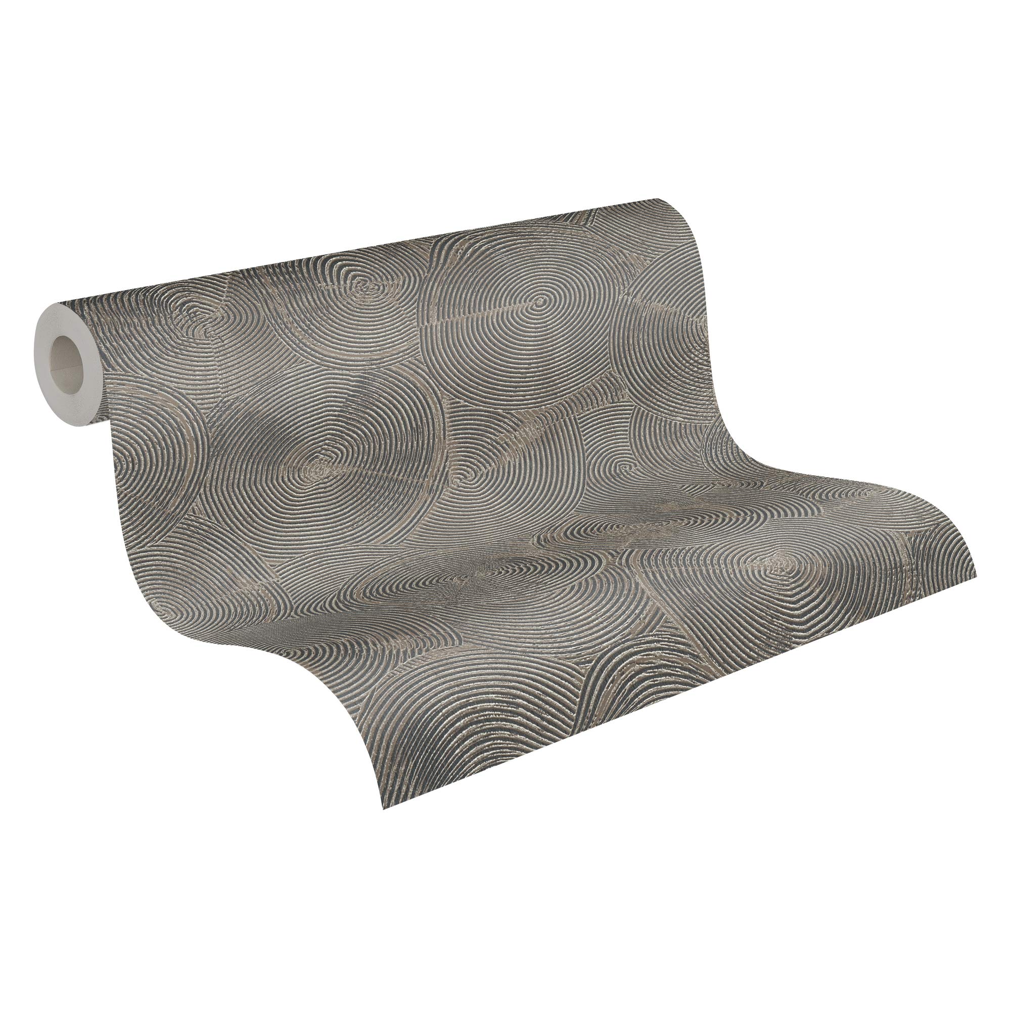 Livingwalls Geometric Wallpaper Metropolitan Stories 2 A.S. Création Non-Woven 10.05 m x 0.53 m Brown Metallic Black Made in Germany 379004 37900-4