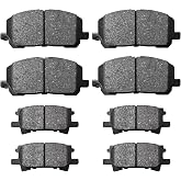 NYIJEMQ Brake Pad Set Fit For Toyota Highlander 2004-2007 | D884 D996 Front Rear for Toyota Highlander 2004-2007