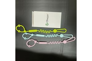 Chuya Toy Straps for Baby 3 Pcs,Silicone Pacifier Holder, Baby Toy Strap Applies to Car Seat,Teether,Teething Toy,Stroller Straps BPA Free