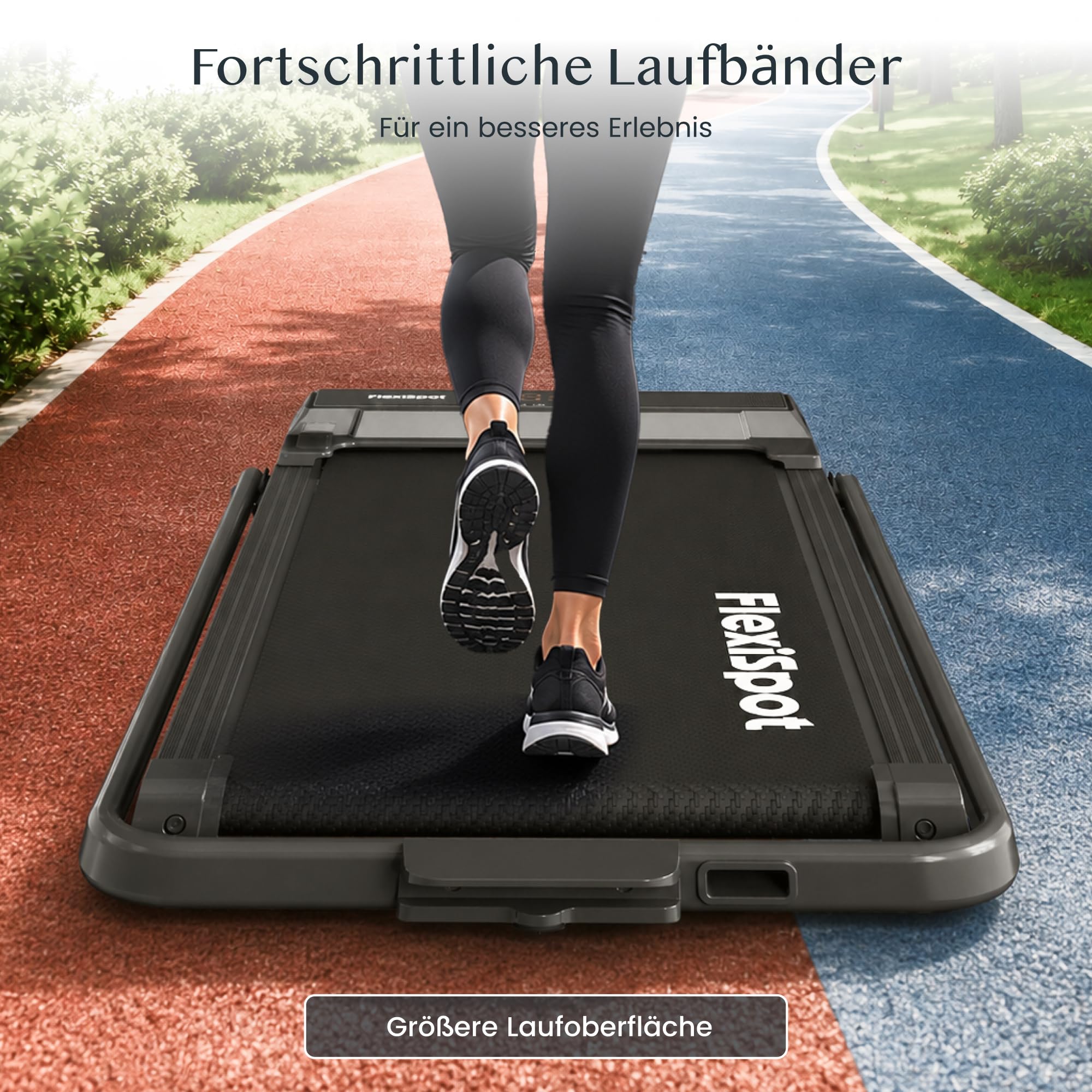 FlexiSpot Laufband mit 7% Steigung, 1–12 km/h, klappbarer Handlauf, bis 140 kg belastbar, LED-Display mit Fernbedienung, Walking Pad für Zuhause & Homeoffice Dynamix Schwarz 9