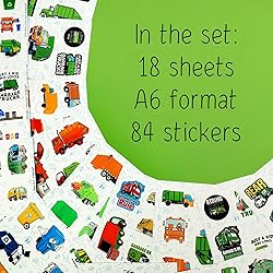 BulbaCraft Garbage Truck Stickers, Trash Truck