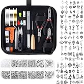 Audab Jewelry Making Kit with Tools, Wires, Charms and Findings for Jewelry Making and Repair