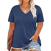 Plus Size Tops for Women Graphic Tee Summer Casual Tops Hawaiian Vacation Style Short Sleeve