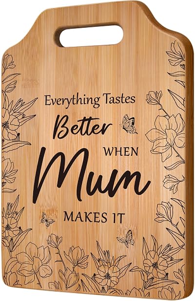 Gleevara Bamboo Cutting Board for Mum – 31x22 cm, Gift for Mum Christmas
