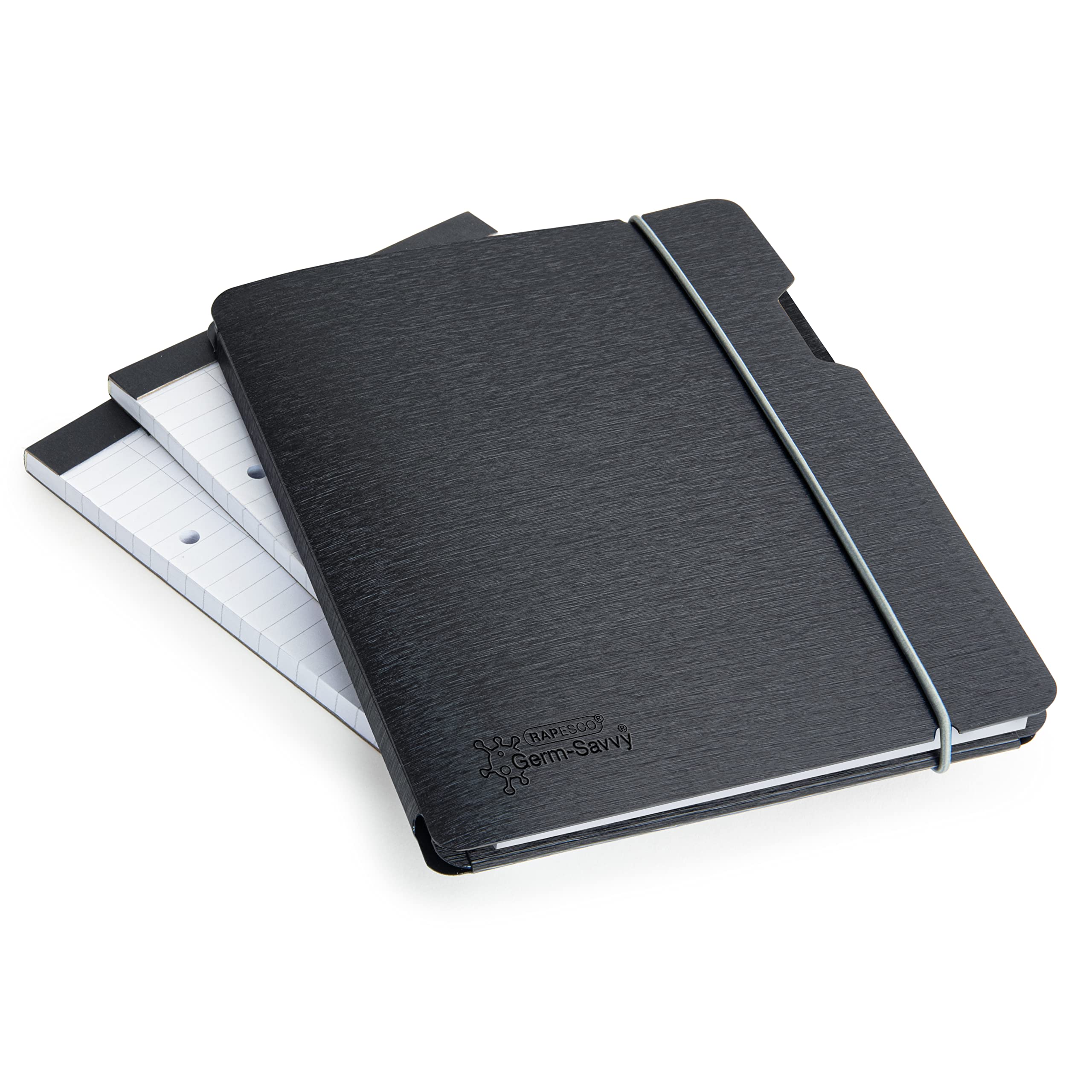 Rapesco 1637 Conference Portfolio Folder and 3 x Refill Pads with 80 Sheets, A5, Black