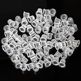 TRIXES 100x 9mm Tattoo Ink Caps Disposable Transparent Pigment Cups Studio view 3