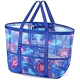 KPX Mesh Beach Bag, Tote Bag for Women Large