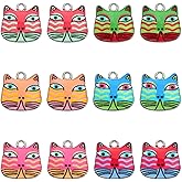 Ornazy 30 pcs 6 Styles Colorful Enamel Owl Pendant Charms Cute Animal Charms for DIY Necklace Bracelet Earring Jewelry Making Crafting Accessories