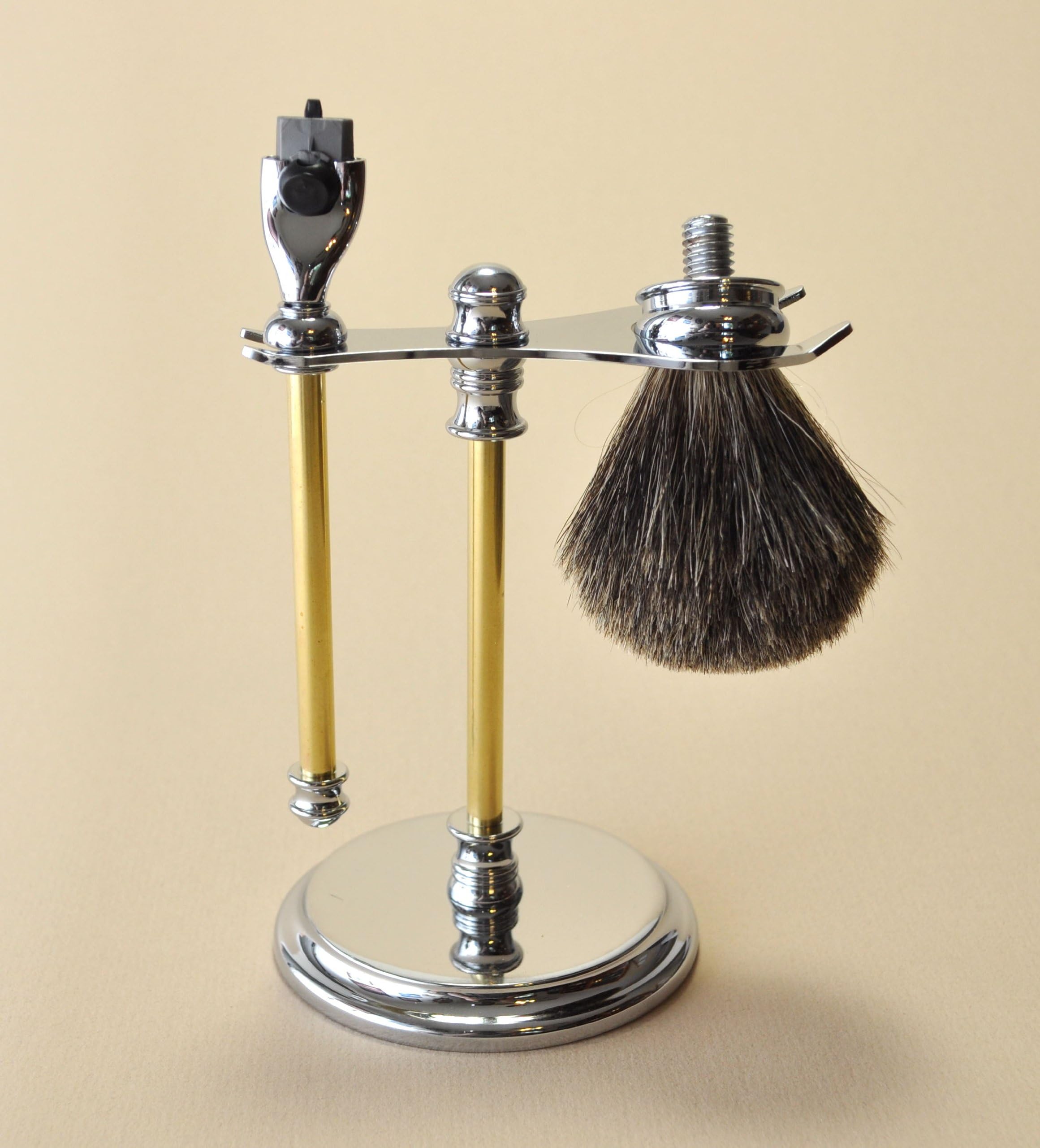 Mach 3 Razor Brush and Delux Chrome Stand Kit for Wood Turners