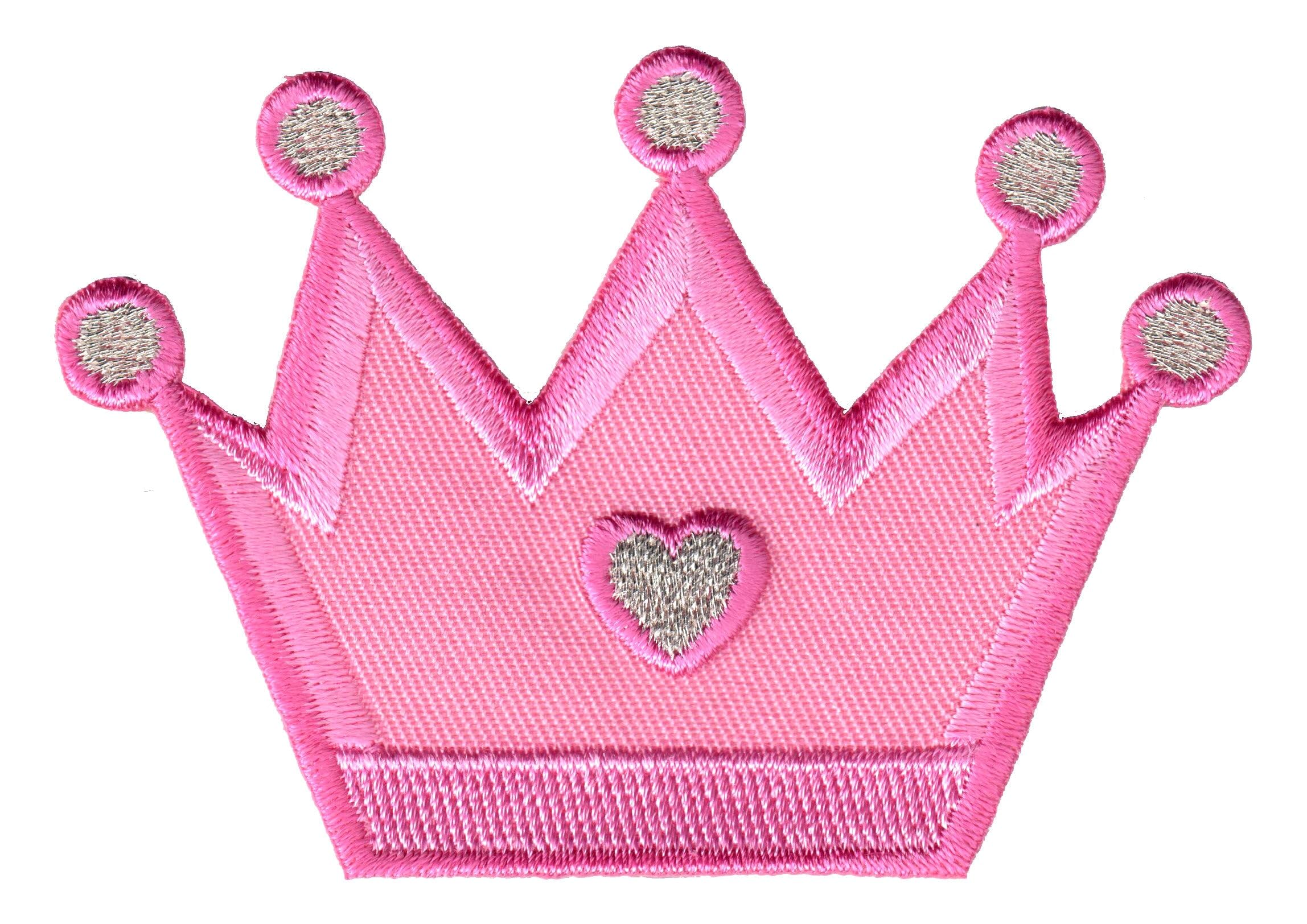 PatchMommy Princess Crown Iron-On Patch - Premium Embroidered, Washable - 2.5" x 3.5" - Durable Applique for Jackets & Backpacks