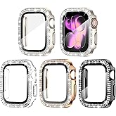 Goton 4-Pack Bling Case for Apple Watch Series 11/10 Screen Protector Case 46mm, Women Glitter Diamond Rhinestone Protector for iWatch Cover Accessories 46 mm