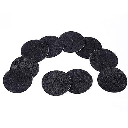 Anladia 10x Anti-Rutsch Sticker für Badewanne, Dusche und Bad, 10cm Durchmesser, Schwarz und Selbstklebend. Durchsichtig Anti