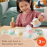 Fisher-Price Wood Pretend Play Tea Set 12-Piece Wooden Playset view 2