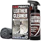 Leather Couch Cleaner - pH Neutral, Non-Toxic & Non-Greasy - Gently Removes Stains & Restores Natural Look - Safe for Car Leather Seats, Interior & Upholstery, Furniture & Sofa - 18 fl. Oz with towel