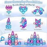 Dreamon 68 PCS Mini Magnetic Tiles Set Ice & Snow Travel Box view 4
