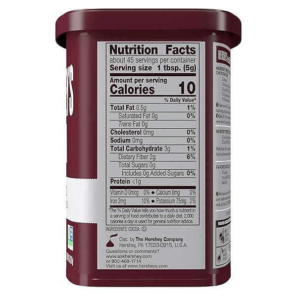 HERSHEY’S NATURAL UNSWEETENED COCOA POWDER CAN, 8 OZ