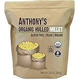 Anthony's Organic Hulled Millet, 3 lb, Gluten Free, Raw & Grown in USA