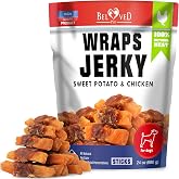 Sweet Potato Jerky Chicken Wraps - Dog Treats Human Grade - Grain Free Organic Meat - All Natural High Protein Dried Strips - Best Chews for Small &amp; Large Dogs - Bulk Soft Pack Made for USA 24 Oz