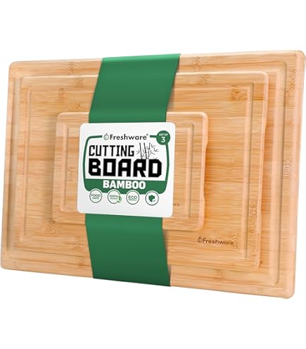 Amazon.com: Kitsure Bamboo Cutting Board - Multi-Sizes Wooden
