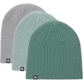 Burton Kids’ 3-Pack Recycled DND Beanie – Unisex Warm Winter Knit Hat for Boys & Girls – One Size