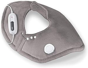 Beurer Portable Shoulder Heating pad, 6 Temperature Settings, Extra Soft Surface, Skin Friendly | UHP54, Grey