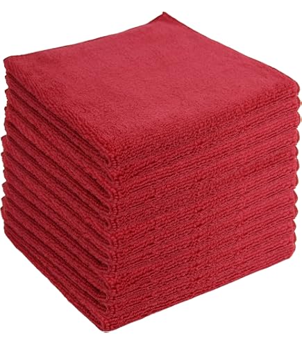 Toallas De Limpieza De Microfibra Roja 40x40cm - Pack De 1, 3, 5, 6, 10, 12 O 15 Unidades, Marca MaximMart