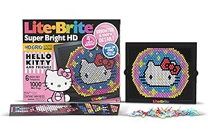 Lite-Brite Super Bright HD, Hello Kitty Edition - Create Art with Light, Enhances Creativity, Gift for Girls and Boys Ages 6+