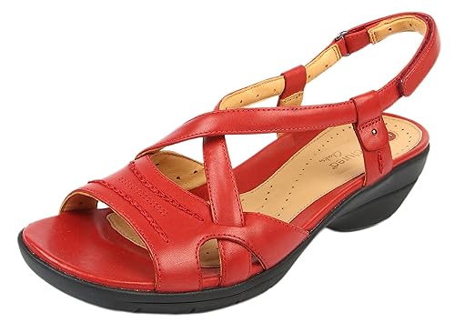clarks red sandals amazon