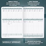 Clever Fox Income & Expense Tracker – A5 Ledger Notebook, 1 Year view 4