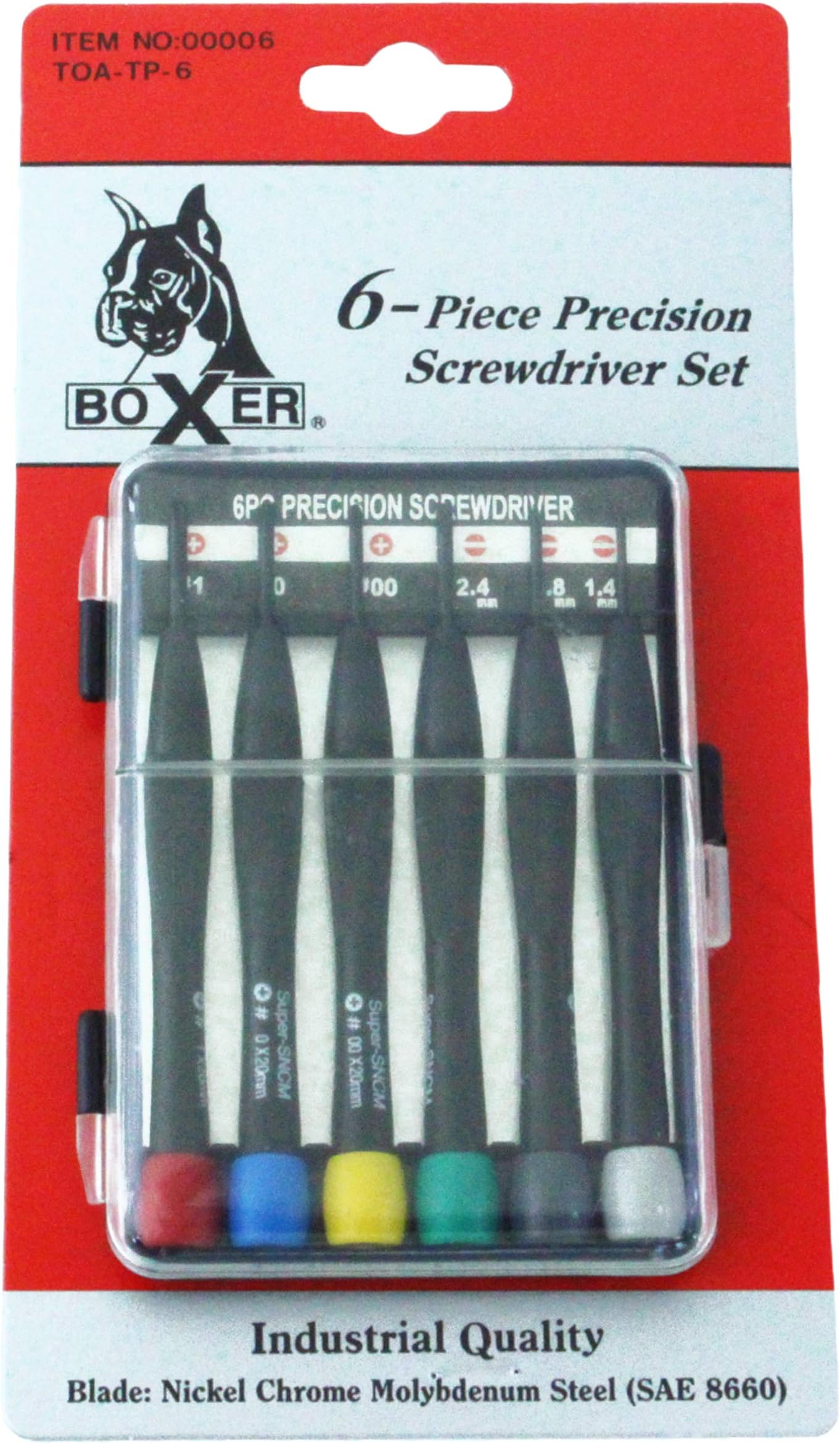 6 Piece Precision Screwdriver SetFlat & Phillips