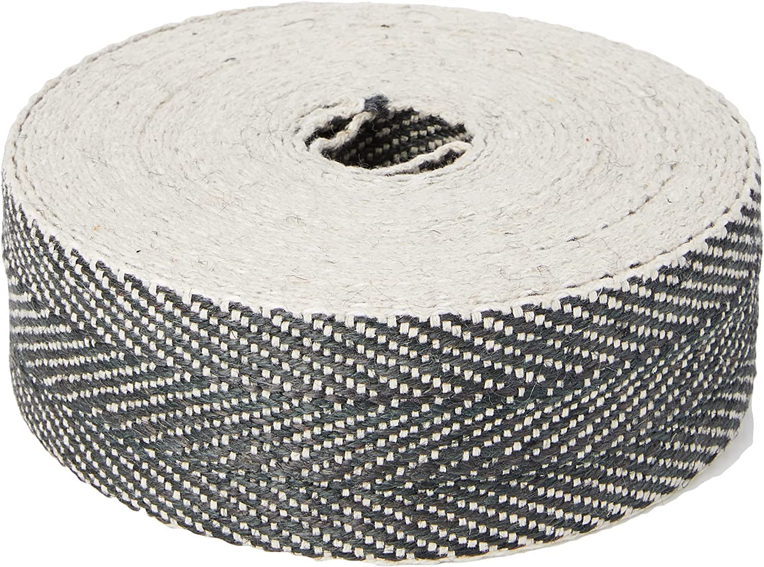 Pandoras Upholstery 1-Piece Herringbone Webbing Roll, Black and White - 33 Metre Roll