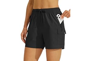 Willit Women's Shorts Hiking Cargo Quick Dry Golf Active Athletic Shorts 7" Lightweight Summer with Pockets