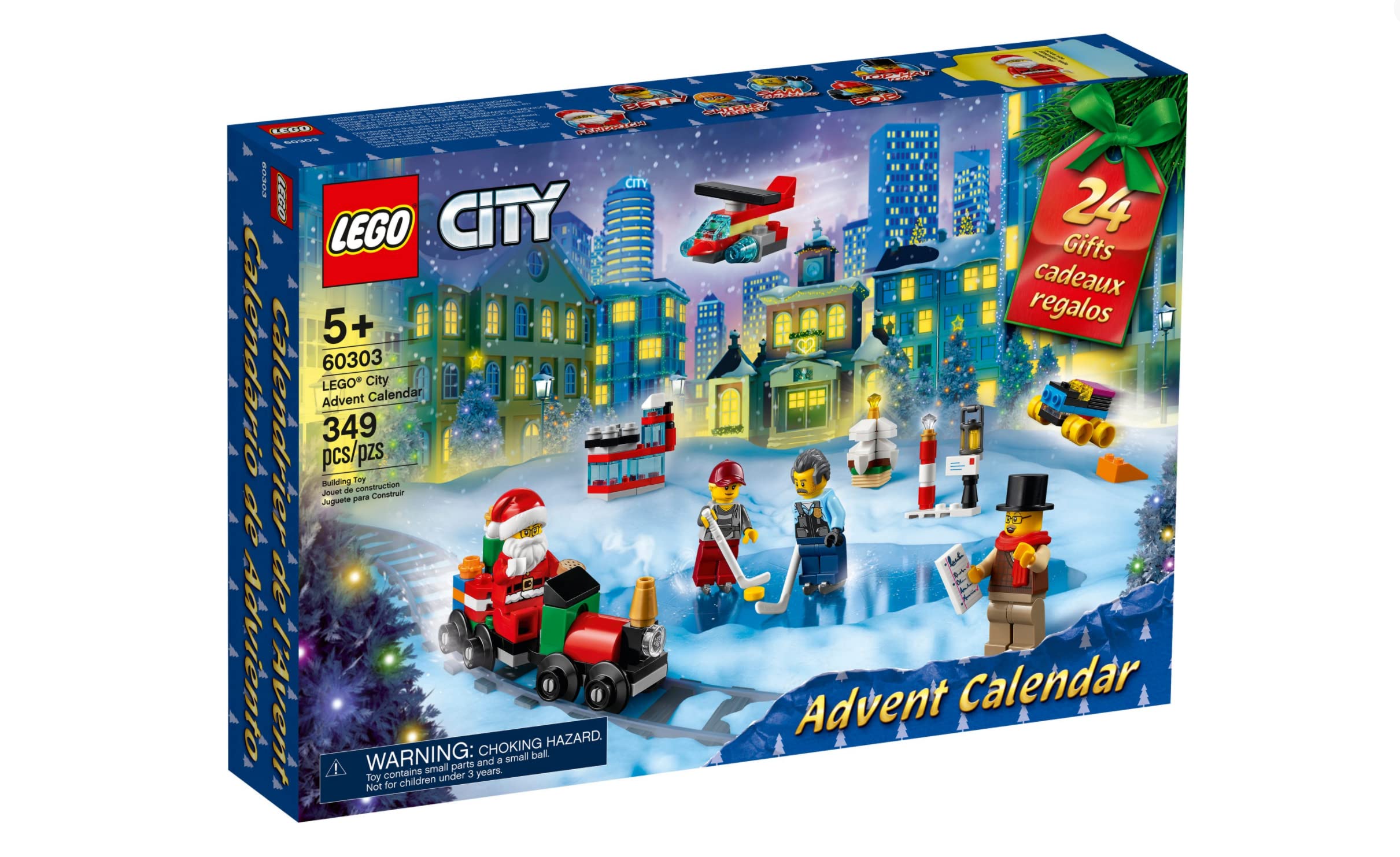 LEGO City Advent Calendar 60303 Building Kit; Includes City Play Mat; Best Christmas Toys for Kids; New 2021 (349 Pieces)