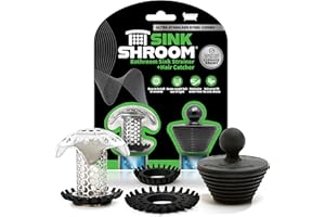 SinkShroom Ultra Revolutionary Bathroom Sink Drain Protector, Stainless Steel with Stopper