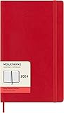 Moleskine 2024 Daily Planner, 12M, Large, Scarlet