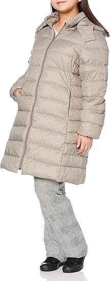 Amazon セシール ダウンコート ライトダウン ロング丈 軽量 はっ水 プランプ 大きいサイズ レディース コート ジャケット 通販